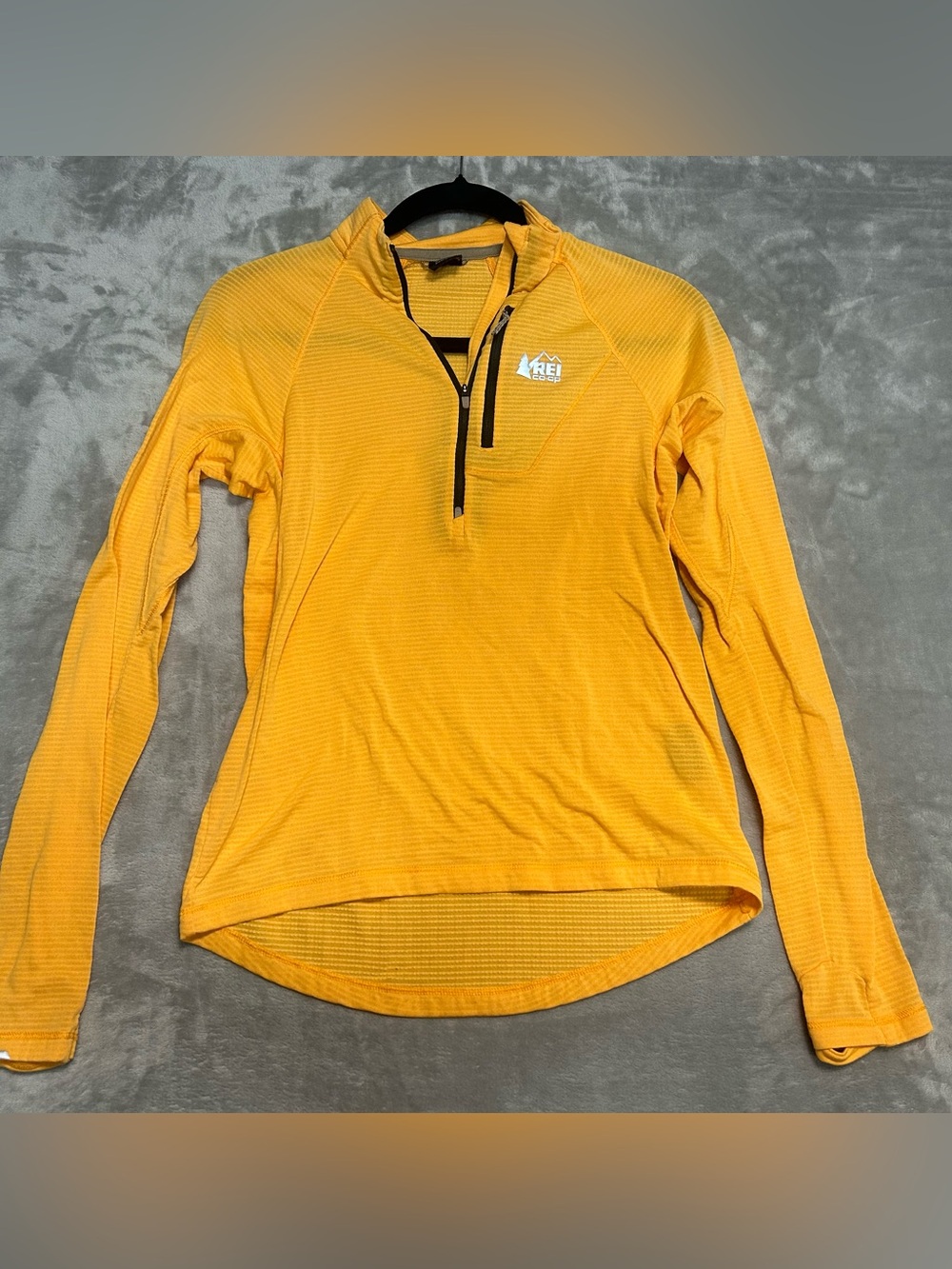 REI Polartec Half Zip Pullover Women’s XS Orange Sheer